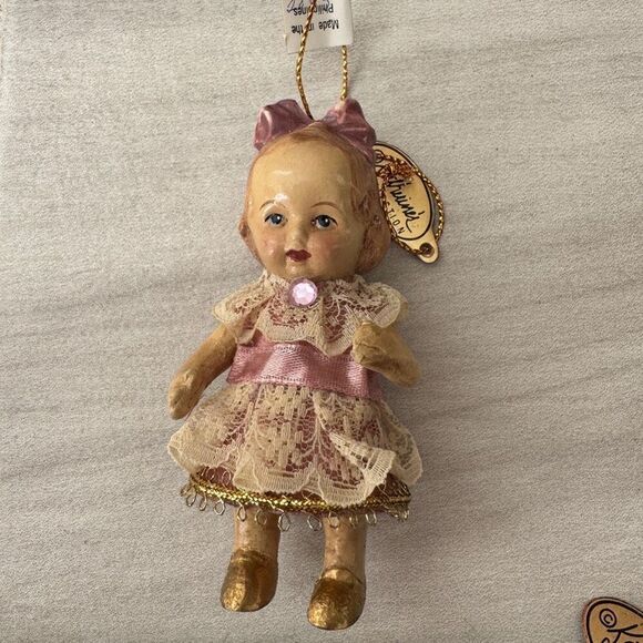 Katherine’s Collection 2002 Victorian Doll Vintage Ornament Pink Dress - Picture 1 of 5